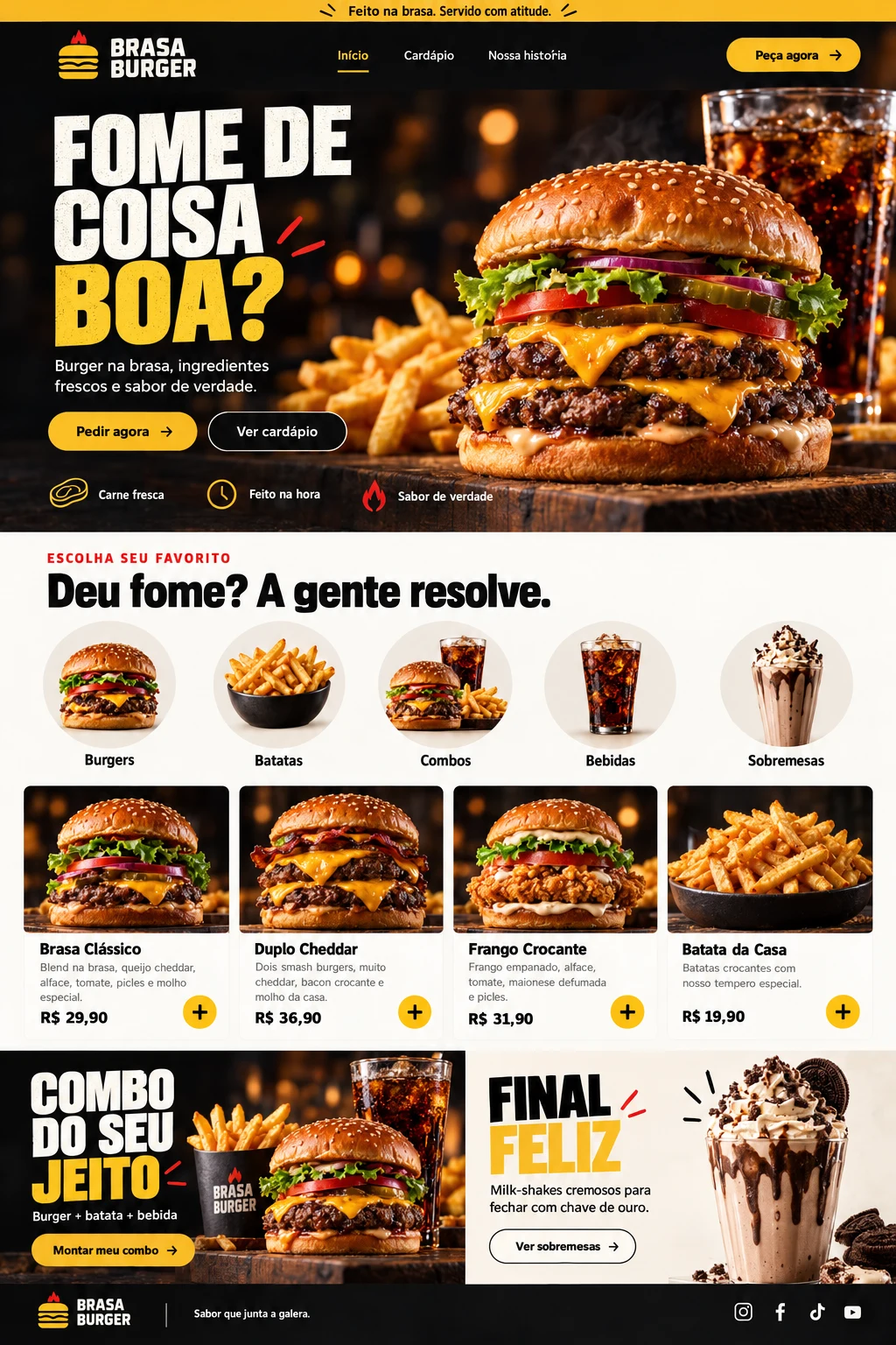Pré-visualização do conceito Brasa Burger