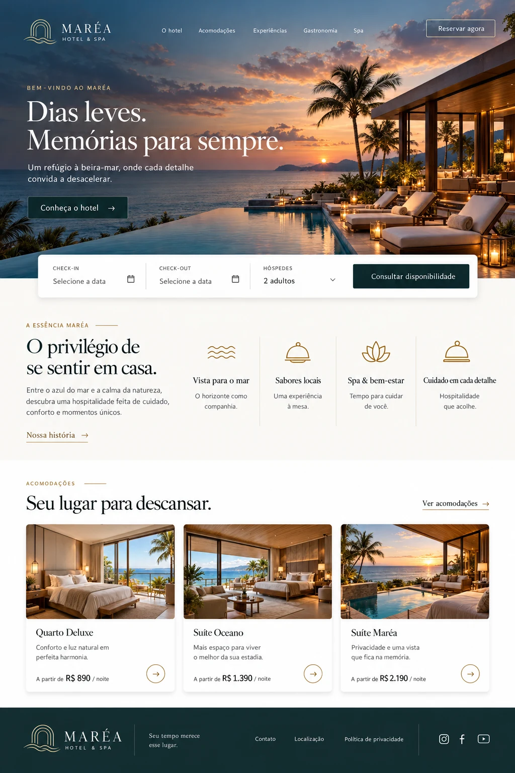 Pré-visualização do conceito Maréa Hotel e Spa